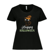 Inktastic Happy Halloween Cute Cat Women's Plus Size T-Shirt