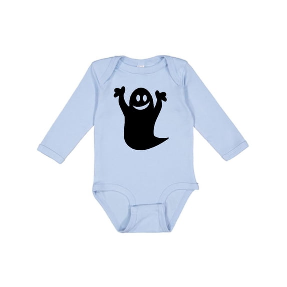Inktastic Happy Halloween Cute Ghost Boys or Girls Long Sleeve Baby Bodysuit