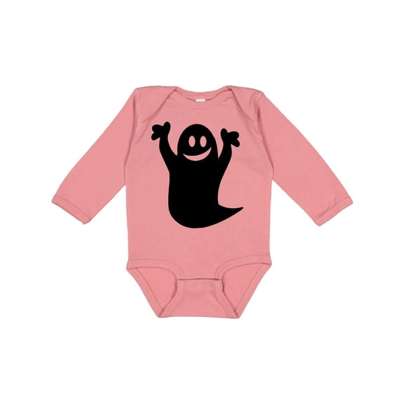 Inktastic Happy Halloween Cute Ghost Boys or Girls Long Sleeve Baby Bodysuit