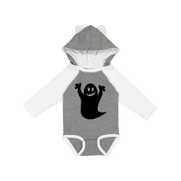 Inktastic Happy Halloween Cute Ghost Boys or Girls Long Sleeve Baby Bodysuit