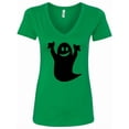 thumbnail image 1 of Inktastic Happy Halloween Cute Ghost Women's V-Neck T-Shirt, 1 of 5