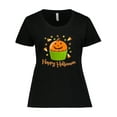 thumbnail image 1 of Inktastic Happy Halloween Cute Pumpkin Cupcake Women's Plus Size T-Shirt, 1 of 5