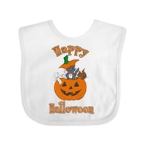 Inktastic Happy Halloween Kittens in Pumpkin Boys or Girls Baby Bib