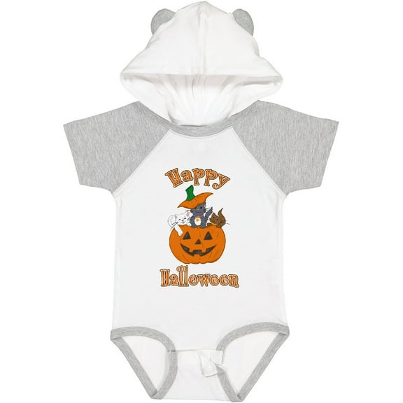 Inktastic Happy Halloween Kittens in Pumpkin Boys or Girls Baby Bodysuit