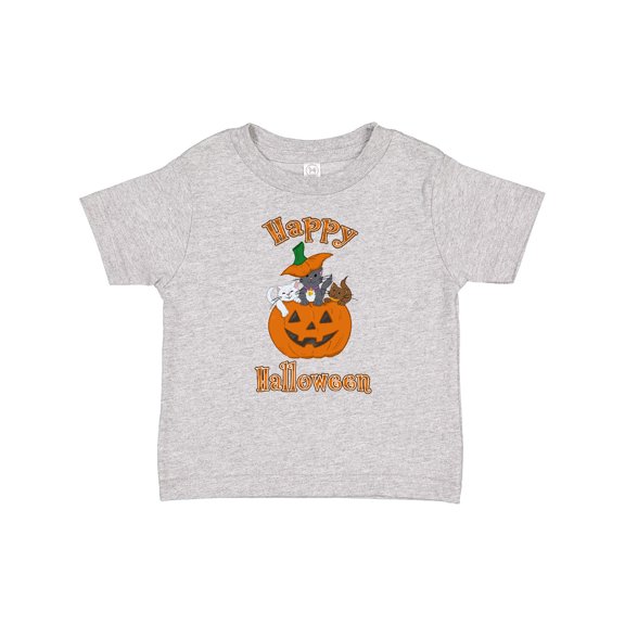 Inktastic Happy Halloween Kittens in Pumpkin Boys or Girls Baby T-Shirt
