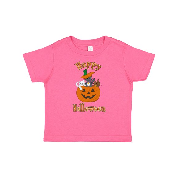 Inktastic Happy Halloween Kittens in Pumpkin Boys or Girls Baby T-Shirt