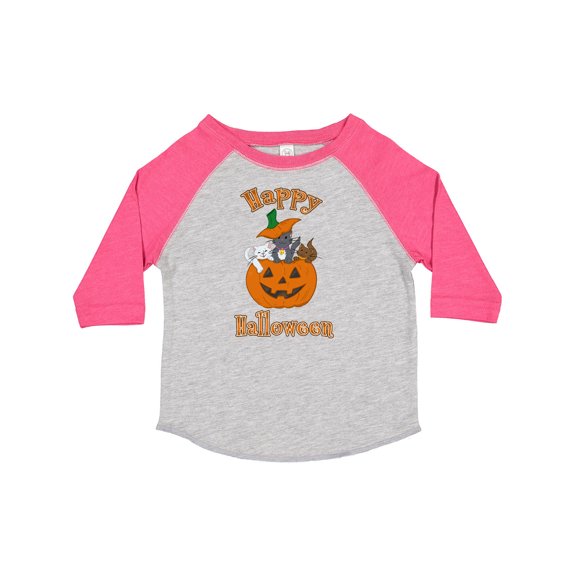 Inktastic Happy Halloween Kittens in Pumpkin Boys or Girls Toddler T-Shirt