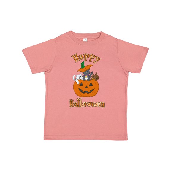 Inktastic Happy Halloween Kittens in Pumpkin Boys or Girls Toddler T-Shirt