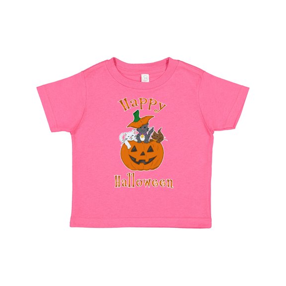 Inktastic Happy Halloween Kittens in Pumpkin Boys or Girls Toddler T-Shirt