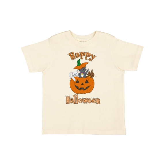 Inktastic Happy Halloween Kittens in Pumpkin Boys or Girls Toddler T-Shirt