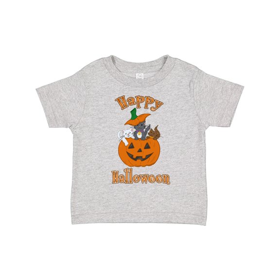 Inktastic Happy Halloween Kittens in Pumpkin Boys or Girls Toddler T-Shirt