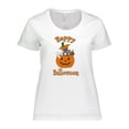 thumbnail image 1 of Inktastic Happy Halloween Kittens in Pumpkin Women's Plus Size T-Shirt, 1 of 5