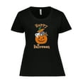 thumbnail image 1 of Inktastic Happy Halloween Kittens in Pumpkin Women's Plus Size T-Shirt, 1 of 5