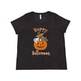 thumbnail image 1 of Inktastic Happy Halloween Kittens in Pumpkin Women's Plus Size T-Shirt, 1 of 5
