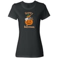thumbnail image 1 of Inktastic Happy Halloween Kittens in Pumpkin Women's T-Shirt, 1 of 5
