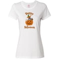 thumbnail image 1 of Inktastic Happy Halloween Kittens in Pumpkin Women's T-Shirt, 1 of 5