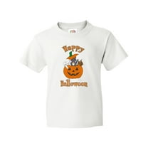 Inktastic Happy Halloween Kittens in Pumpkin Youth T-Shirt