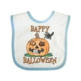 thumbnail image 1 of Inktastic Happy Halloween Kittens in a Pumpkin Boys or Girls Baby Bib, 1 of 4