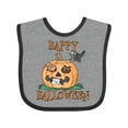 thumbnail image 1 of Inktastic Happy Halloween Kittens in a Pumpkin Boys or Girls Baby Bib, 1 of 4