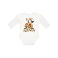 thumbnail image 1 of Inktastic Happy Halloween Kittens in a Pumpkin Boys or Girls Long Sleeve Baby Bodysuit, 1 of 5