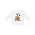 thumbnail image 1 of Inktastic Happy Halloween Kittens in a Pumpkin Boys or Girls Long Sleeve Toddler T-Shirt, 1 of 5