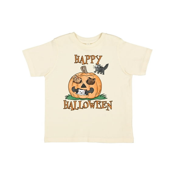 Inktastic Happy Halloween Kittens in a Pumpkin Boys or Girls Toddler T-Shirt