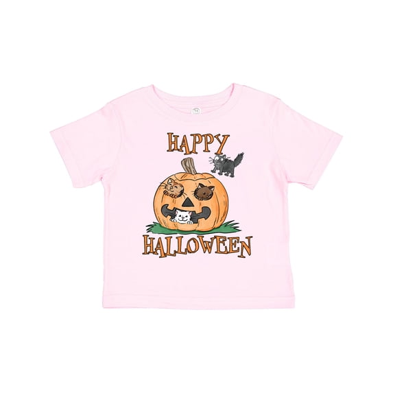 Inktastic Happy Halloween Kittens in a Pumpkin Boys or Girls Toddler T-Shirt