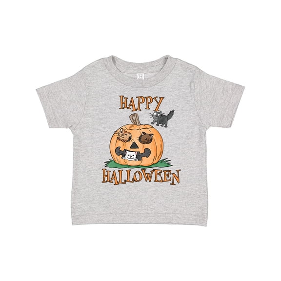 Inktastic Happy Halloween Kittens in a Pumpkin Boys or Girls Toddler T-Shirt