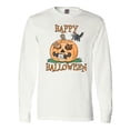 thumbnail image 1 of Inktastic Happy Halloween Kittens in a Pumpkin Long Sleeve T-Shirt, 1 of 5