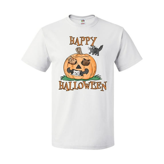 Inktastic Happy Halloween Kittens in a Pumpkin T-Shirt