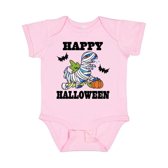 Inktastic Happy Halloween Mummy Dinosaur Boys or Girls Baby Bodysuit