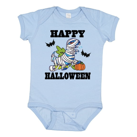 Inktastic Happy Halloween Mummy Dinosaur Boys or Girls Baby Bodysuit