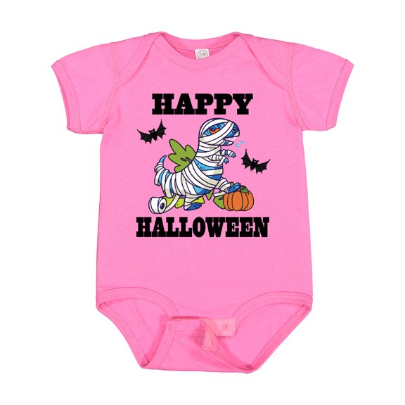 Inktastic Happy Halloween Mummy Dinosaur Boys or Girls Baby Bodysuit