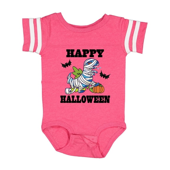 Inktastic Happy Halloween Mummy Dinosaur Boys or Girls Baby Bodysuit