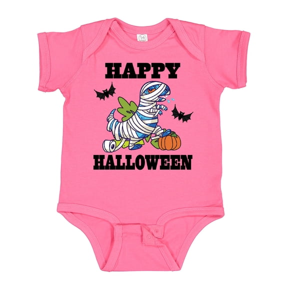 Inktastic Happy Halloween Mummy Dinosaur Boys or Girls Baby Bodysuit