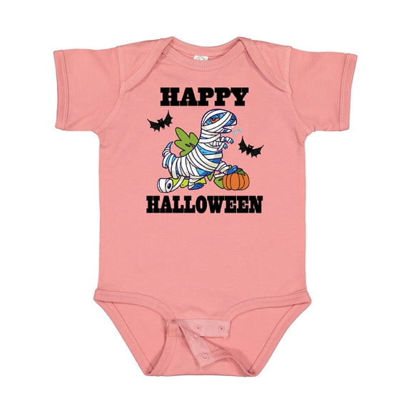 Inktastic Happy Halloween Mummy Dinosaur Boys or Girls Baby Bodysuit