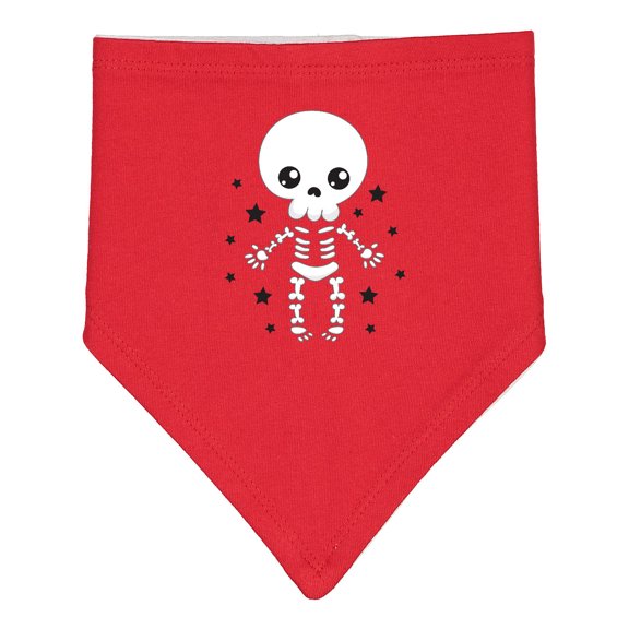 Inktastic Happy Halloween Spooky Skeleton and Stars Baby Bandana Bib