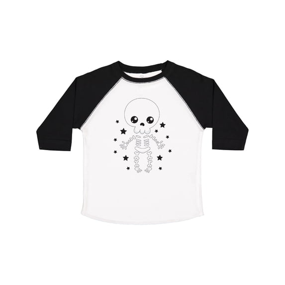 Inktastic Happy Halloween Spooky Skeleton and Stars Boys or Girls Toddler T-Shirt
