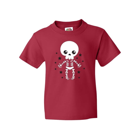 Inktastic Happy Halloween Spooky Skeleton and Stars Youth T-Shirt