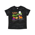 thumbnail image 1 of Inktastic Happy Halloween Train with Pumpkins, Bats, Cat,and Ghost Boys or Girls Toddler T-Shirt, 1 of 5