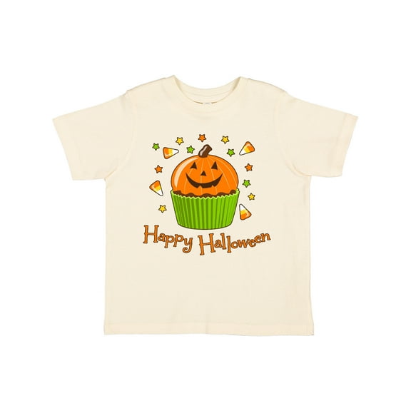 Inktastic Happy Halloween- cute pumpkin cupcake Boys or Girls Toddler T-Shirt