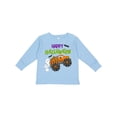 thumbnail image 1 of Inktastic Happy Halloween-monster Truck with Pumpkins, Bats, Cat,and Ghost Boys or Girls Long Sleeve Toddler T-Shirt, 1 of 5