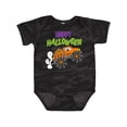 thumbnail image 1 of Inktastic Happy Halloween-monster truck with pumpkins, bats, cat,and ghost Boys or Girls Baby Bodysuit, 1 of 5