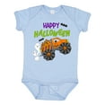 thumbnail image 1 of Inktastic Happy Halloween-monster truck with pumpkins, bats, cat,and ghost Boys or Girls Baby Bodysuit, 1 of 5