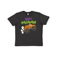 thumbnail image 1 of Inktastic Happy Halloween-monster truck with pumpkins, bats, cat,and ghost Youth T-Shirt, 1 of 5