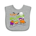 thumbnail image 1 of Inktastic Happy Halloween- train with pumpkins, bats, cat,and ghost Boys or Girls Baby Bib, 1 of 4