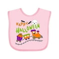 thumbnail image 1 of Inktastic Happy Halloween- train with pumpkins, bats, cat,and ghost Boys or Girls Baby Bib, 1 of 4