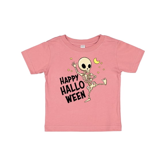 Inktastic Happy Halloween with Dancing Skeleton Boys or Girls Baby T-Shirt