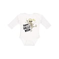thumbnail image 1 of Inktastic Happy Halloween with Dancing Skeleton Boys or Girls Long Sleeve Baby Bodysuit, 1 of 5