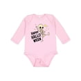 thumbnail image 1 of Inktastic Happy Halloween with Dancing Skeleton Boys or Girls Long Sleeve Baby Bodysuit, 1 of 5